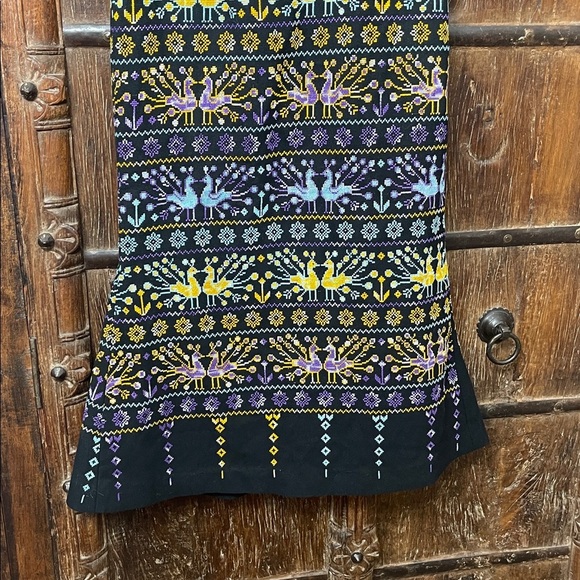 Artisan Embroidered Folk Maxi Skirt  Peacock Motif – Boho Festival Style Small - Picture 4 of 9